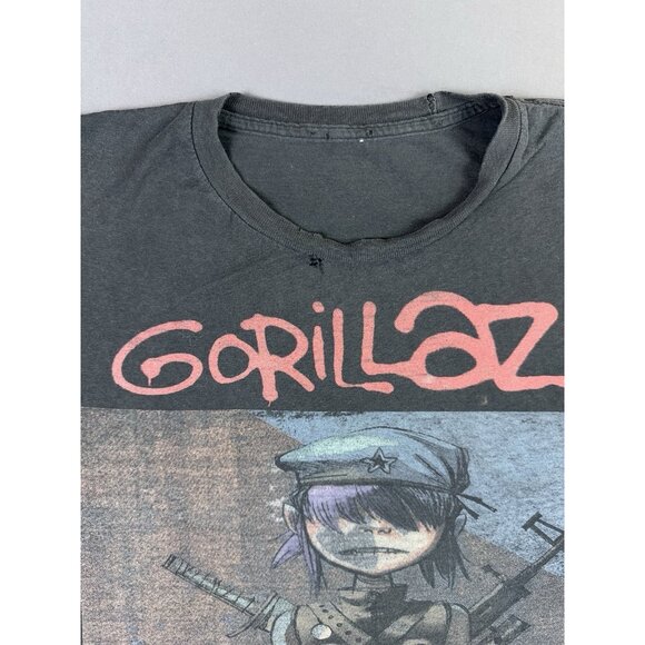 Rare Vintage Y2K Gorillaz Band Tee Thrashed Faded Album Tour Concert Punk Skate - Picture 3 of 16